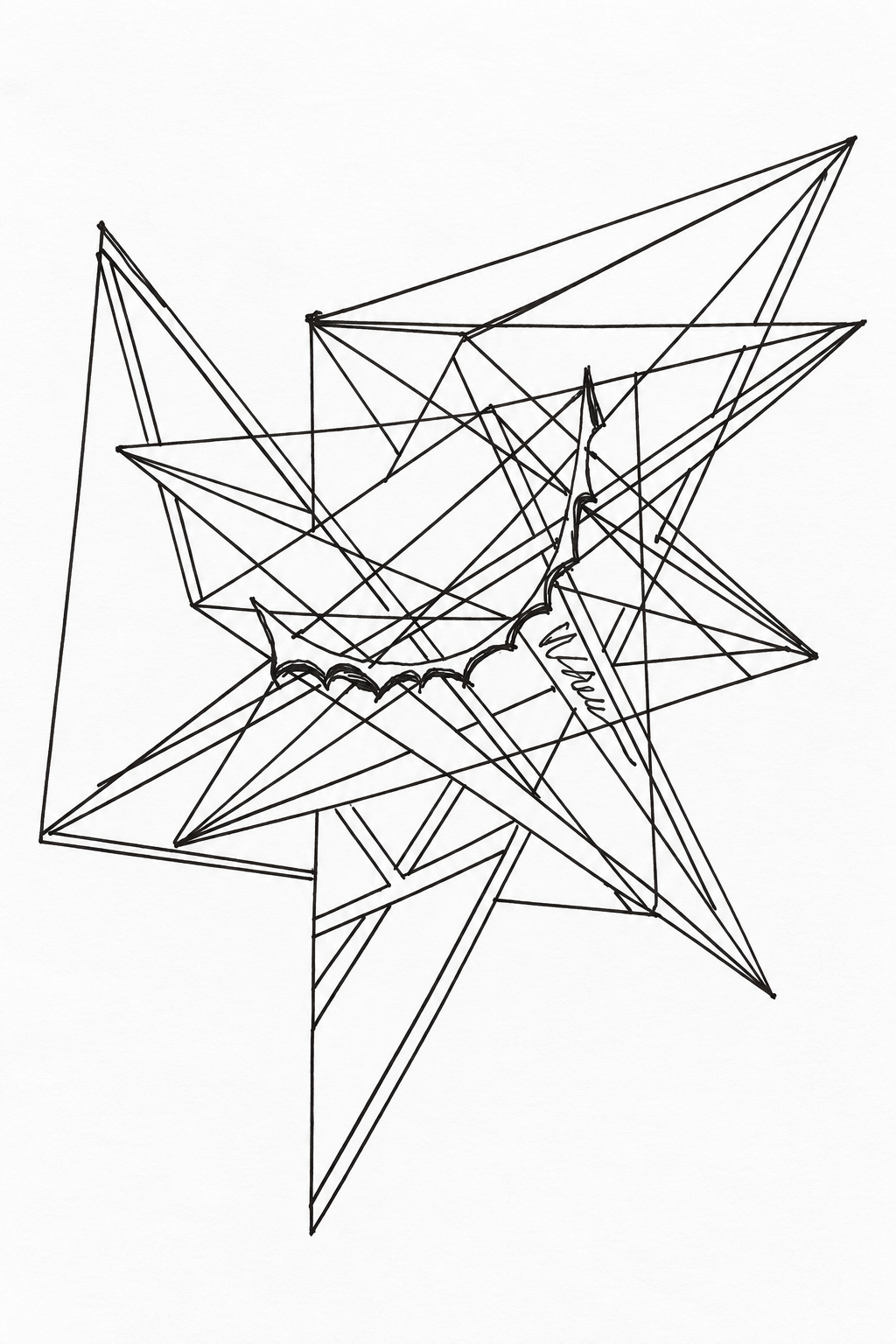 Original geometric frequency drawing titled New Light of a New Day